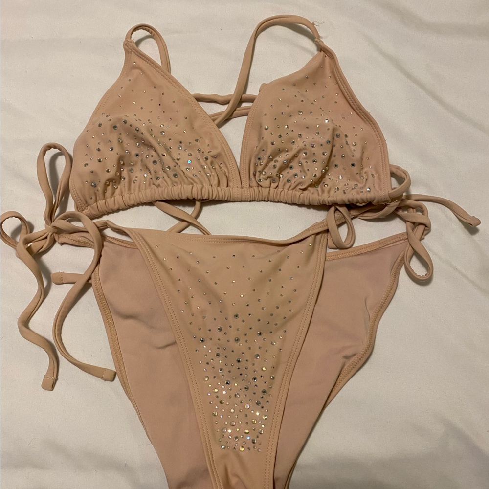 Tan Rhinestone Bikini - Picture 4 of 4